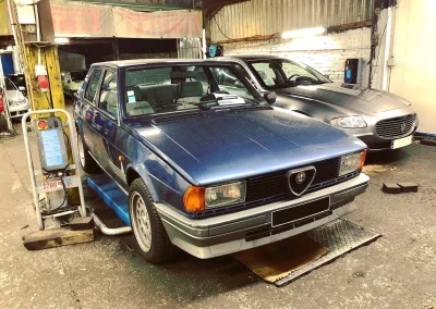 Alfa Romeo Giulietta dans l’atelier Autorosati