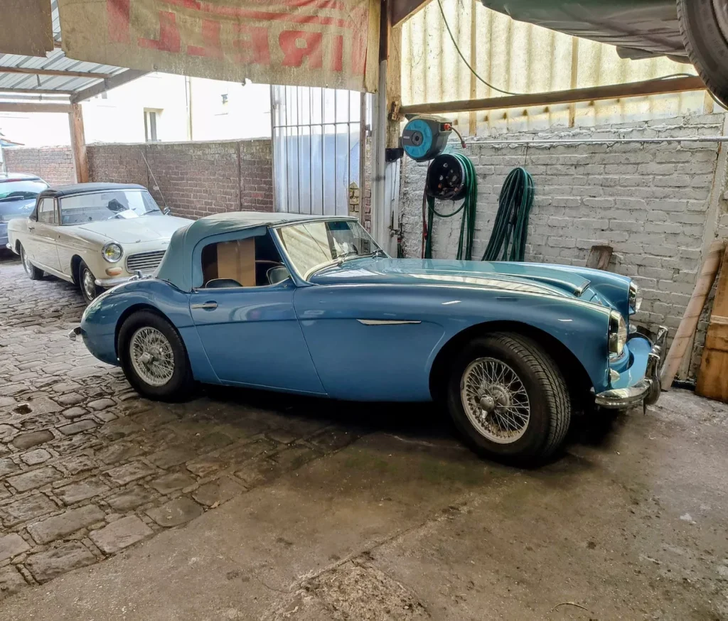 Austin-Healey 3000 mk1 bleue profil